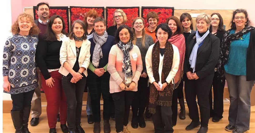 Colloquium delegates at a pre-launch tour of the exhibition. (Photo: Professor Gillian Robinson
Ulster University)