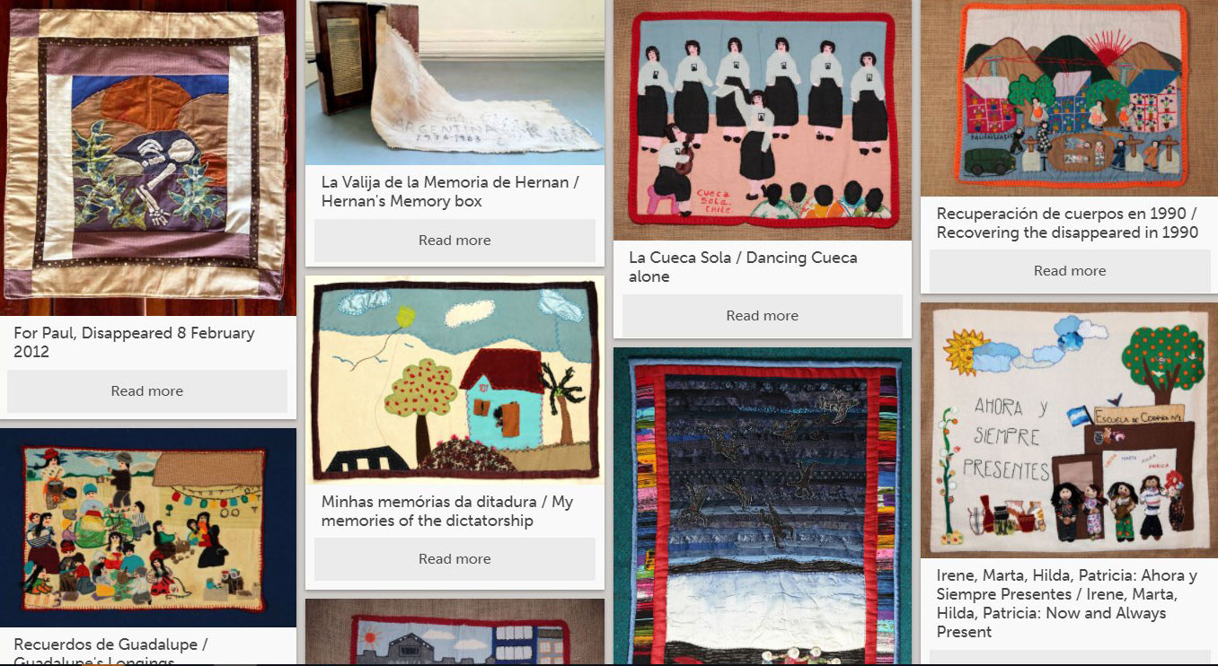 A selection of textiles exhibited online at Ulster Museum, Northern Ireland, as part of the 
