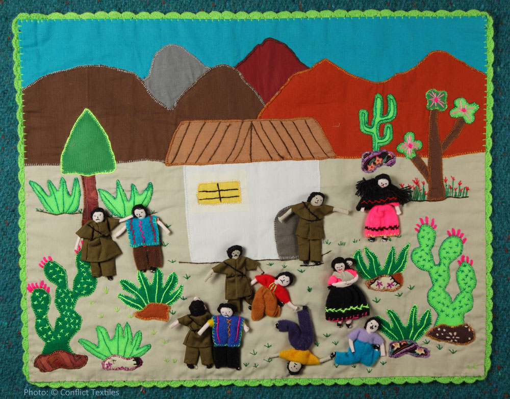 'Violencia en Ayacucho / Violence in Ayacucho',
by FCH Mujeres Creativas workshop.
(Photo: Martin Melaugh)